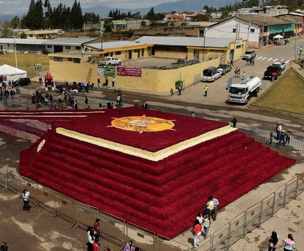 Ecuador aims for record with pyramid of roses