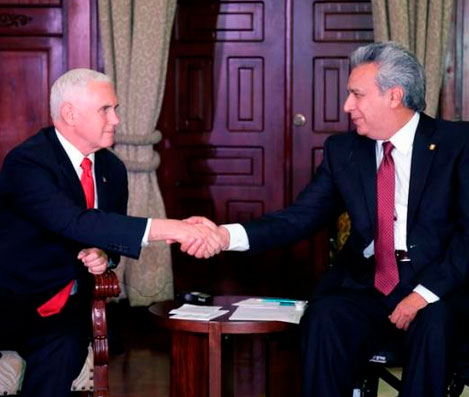 U.S. VP Pence and Moreno agree on most issues but agree to disagree on Venezuela