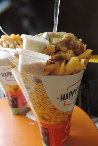 Look what they do with potatoes at Happy Fries