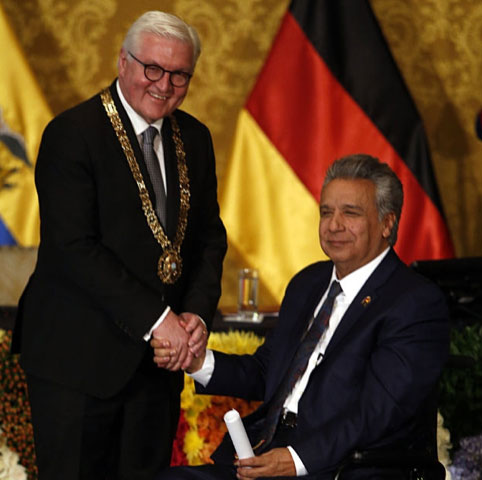 German president praises Ecuador’s path to democracy