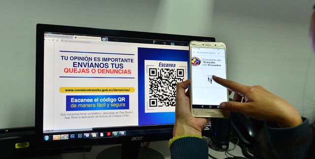 QR code to facilitate complaints against transit officers
