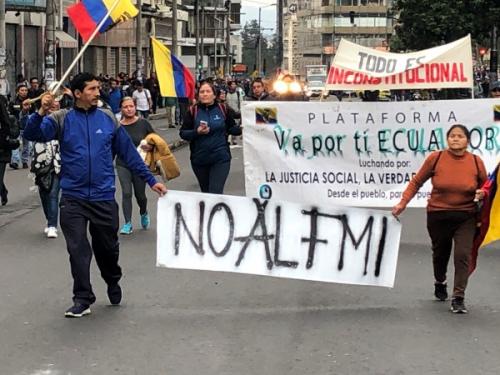 Conaie blames protests on IMF and tells them to leave Ecuador alone