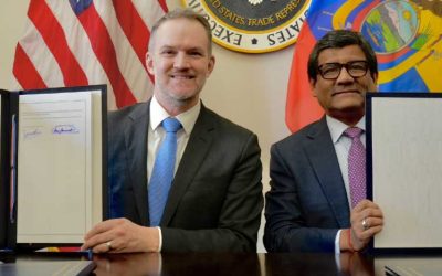 Ecuador and US seal trade pact as political fight erupts at home