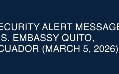 U.S. warns travelers in Ecuador to rethink routes and routines