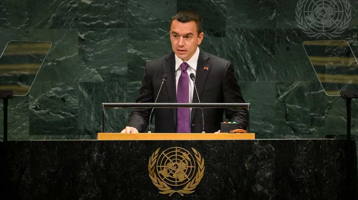 Noboa asks United Nations to treat organized crime as an international threat